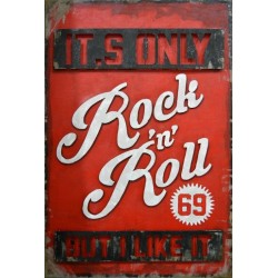 Tableau métal Rock and roll 60X90 EN RELIEF