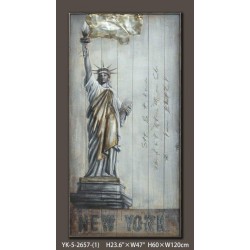 Tableau métal Liberté 60x120 EN RELIEF