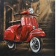 Tableau métal Scooter da Roma 60x60 EN RELIEF