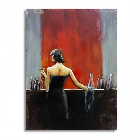 Lady at the bar at the bar 60x80