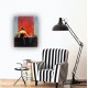 Tableau métal Lady at the bar 60x80 EN RELIEF