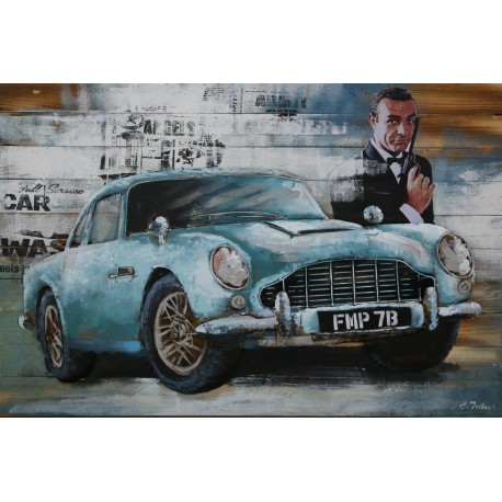 Tableau métal James Bond 80x120 EN RELIEF
