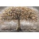 Tableau métal Golden tree EN RELIEF