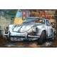 Tableau métal Porsche blanche 60x90 EN RELIEF