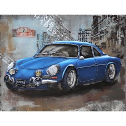 Porsche bleue 40x60