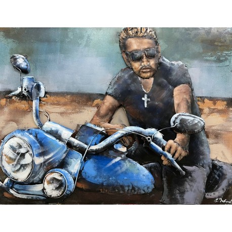 Tableau métal Le rocker 60x80 EN RELIEF