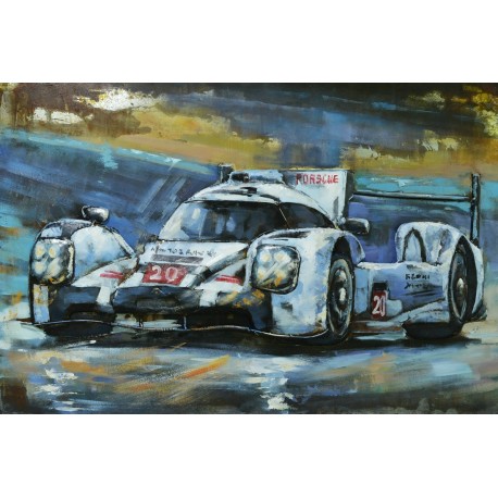 Tableau métal Porsche 24 h du Mans 80x120 EN RELIEF