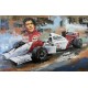 Tableau métal Ayrton Senna 80X120 EN RELIEF