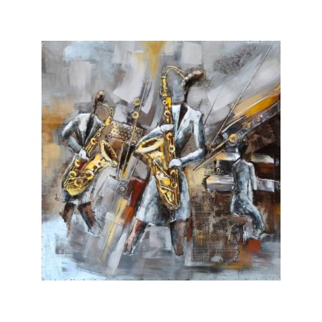 Tableau métal Saxo concerto 80X120 EN RELIEF