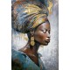 Tableau métal African style 60X90 EN RELIEF