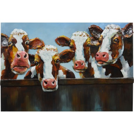 Tableau métal Les vaches 60x90