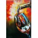 Tableau métal Verre de vin 40X40 EN RELIEF