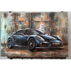 Tableau métal Dynamic Porsche 60x80 EN RELIEF