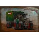 Tableau métal Tracteur 80x120 EN RELIEF