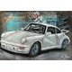Tableau métal Porsche 911 blanche 40x60 EN RELIEF