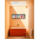 Tableau métal Cabines plage 30x90 FOND BOIS EN RELIEF