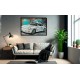 Tableau métal Porsche 911 blanche 40x60 EN RELIEF