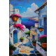  Tableau métal Santorin 80x120 EN RELIEF