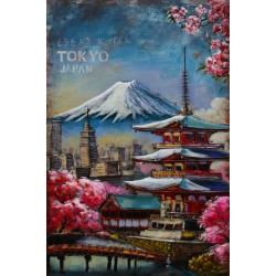  Tableau métal Tokyo 60X90 EN RELIEF