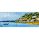 Tableau métal Cap Ferret 60x150 FOND BOIS EN RELIEF