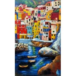  Tableau métal Portofino 80x120 EN RELIEF