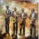 Tableau métal Jazz orchestra 100x100 EN RELIEF