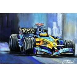 Tableau métal F1 40X60 EN RELIEF