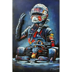 Tableau métal Verstappen 60x90 EN RELIEF
