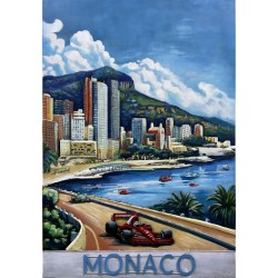 Tableau métal Monaco 60X90 EN RELIEF