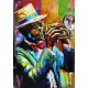 Tableau métal Louis Armstrong 60x90 EN RELIEF