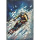 Tableau métal Skieur 60x90 EN RELIEF