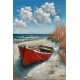 Tableau métal Barque 80x120 EN RELIEF