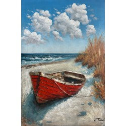 Tableau métal Barque 80x120 EN RELIEF