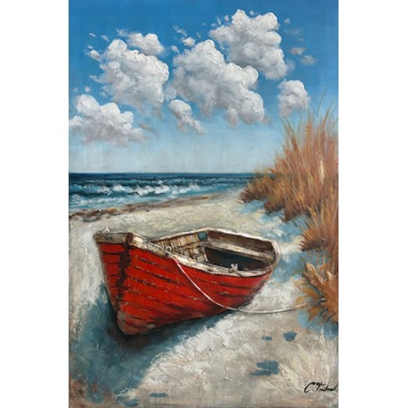 Tableau métal Barque 80x120 EN RELIEF