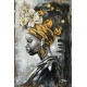 Tableau métal African style 60X90 EN RELIEF