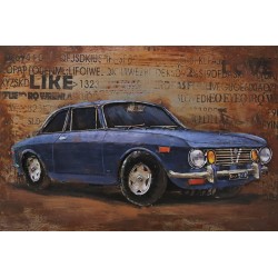 Tableau métal alfa vintage 30 40X60 EN RELIEF