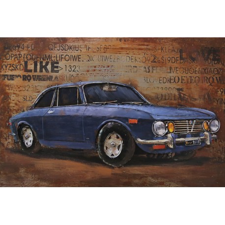 Tableau métal alfa vintage 30 40X60 EN RELIEF