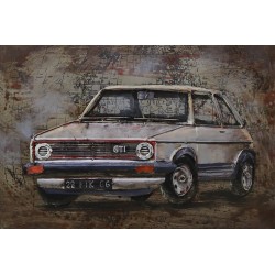 Tableau métal golf vintage 40X60 EN RELIEF