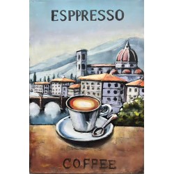 Tableau métal Espresso 40X60 