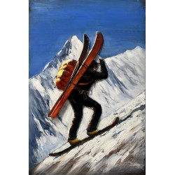 Tableau métal Alpinisme 40x60 EN RELIEF