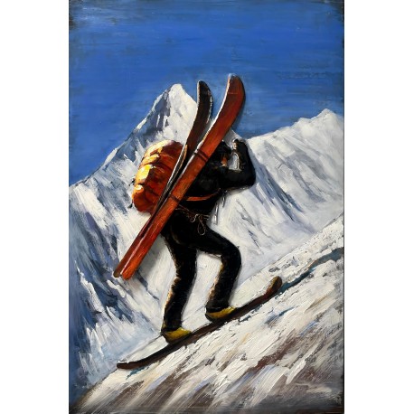 Tableau métal Alpinisme 40x60 EN RELIEF