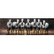 Tableau métal Chevaux sauvages 30x90 EN RELIEF