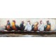 Tableau métal Poule / coq 30x90