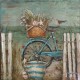 Tableau métal Vélo à la plage 80x80