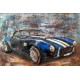 Tableau métal Blue car 60x90