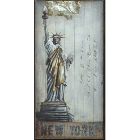 Tableau métal Liberté 60x120 EN RELIEF