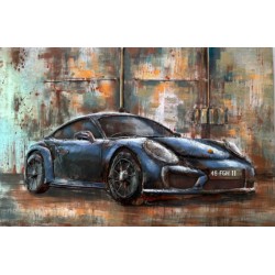 Tableau métal Dynamic Porsche 80x120 EN RELIEF