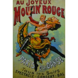 Tableau métal Les folies parisiennes 80x120 EN RELIEF