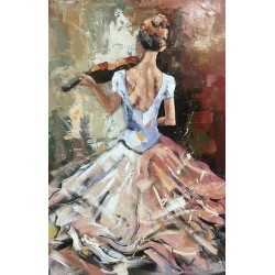 Tableau métal Violoncelle 60x90