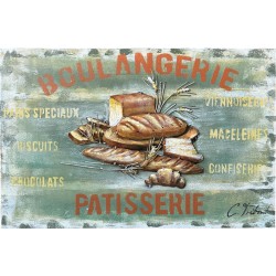 Tableau métal Boulangerie 40x60 EN RELIEF